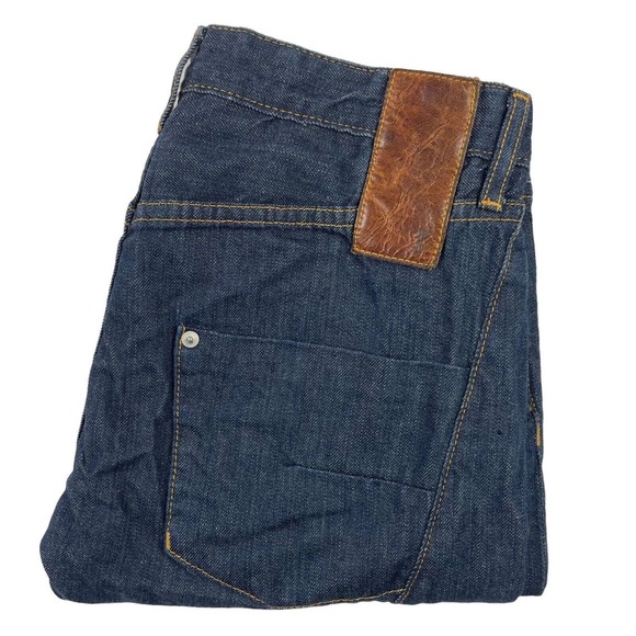 Prospective Flow Blue Dark Wash Mens Button Fly Jeans Size 30x31 Los Angeles - Picture 1 of 5